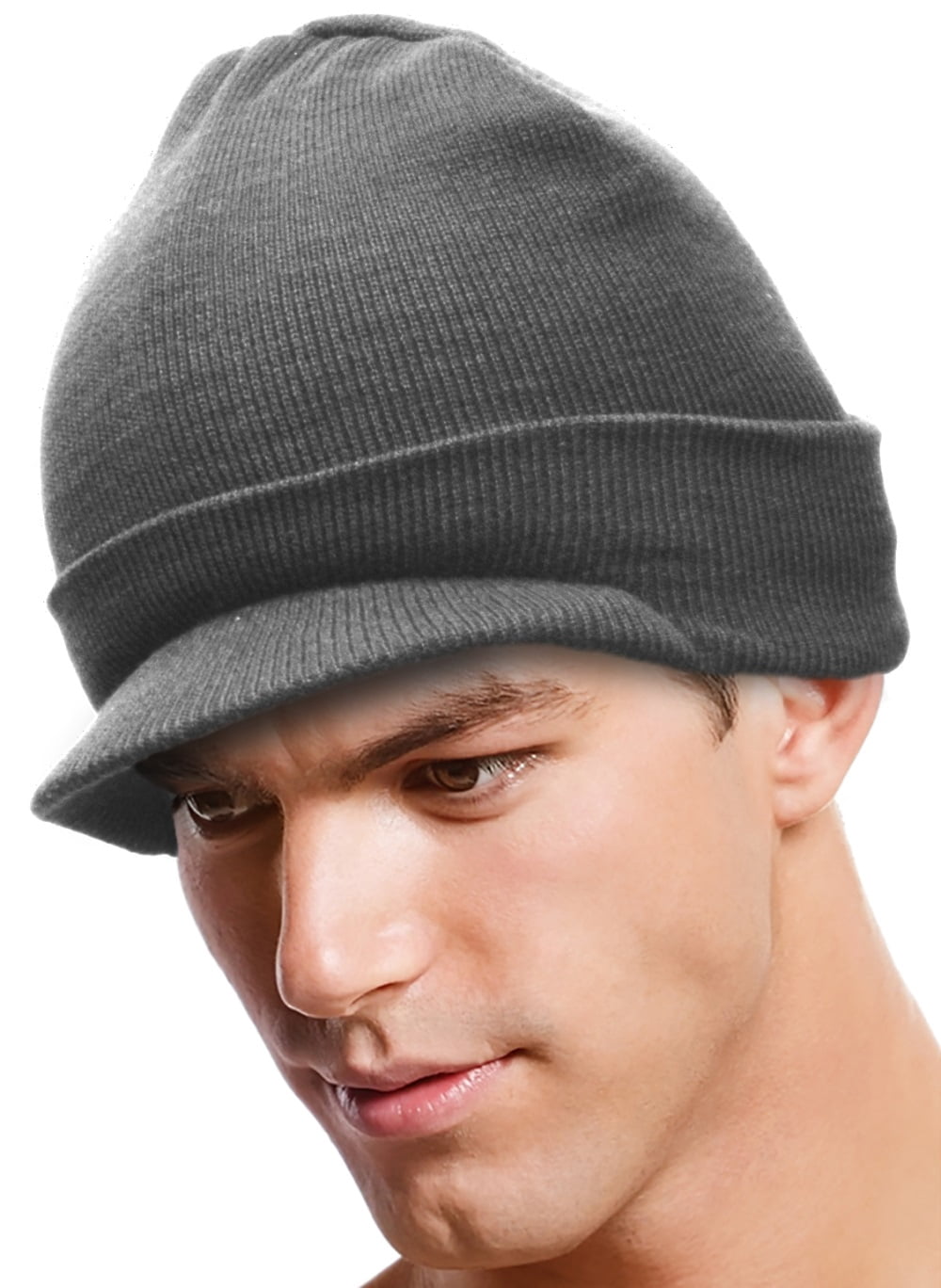 Unisex Acrylic Cuffed Watch Beanie Hat 