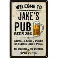 thumbnail image 1 of JAKE'S Pub Sign Vintage Man Cave Bar Wall Decor Gift 8x12 Metal 208120028422, 1 of 1