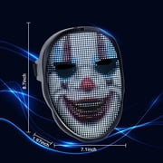 Luxbird Halloween Party LED Mask Masquerade,with Lights Up, Gesture Change, Bluetooth Programmable for Christmas,Dancing