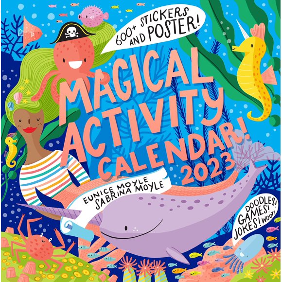Calendario de pared Workman Magical Activity 2023 con más de 300 pegatinas