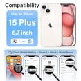 thumbnail image 2 of Funda de teléfono Vakoo para iPhone 15 Plus | Transparente antiamarilleo, 2 of 7