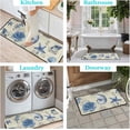 thumbnail image 4 of Ocean Theme Seashell Starfish Nautical Decorative Kitchen Rugs and Mats Set of 2, Kitchen Mats for Home Kitchen Decor 17"x47"+17"x30", 4 of 6