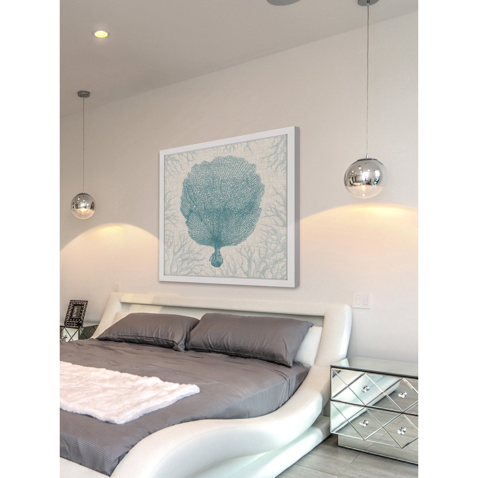 Marmont Hill "Coral Motif III" Framed Painting Print