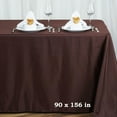 thumbnail image 3 of BalsaCircle 90" x 156" Polyester Rectangular Tablecloth Chocolate Brown, 3 of 6