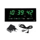 thumbnail image 3 of Reloj de pared LED eléctrico Carga USB Temperatura Decoración Números grandes Relojes de Reloj despertador para tienda Niñas Verde, 3 of 9