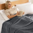 thumbnail image 5 of Exclusivo Mezcla Waffle Textured Soft Fleece Blanket, King Size Bed Blanket, Cozy Warm and Lightweight (Dark Grey, 90"x104"), 5 of 10