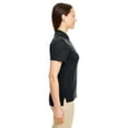 thumbnail image 3 of CORE365 78181R Women's Radiant Performance Piqué Polo with Reflective Piping-Black-2XL, 3 of 3