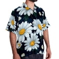 thumbnail image 2 of Daisy Men's Short Sleeve Spread Collar Beach Shirts Casual Printed Button Down Unisex Summer Tops, 2 of 6