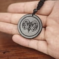 thumbnail image 4 of Zodiac Shungite Pendant Necklace - Natural Healing Stone with Engraved Constellation Symbol for Astrology Lovers (Capricorn), 4 of 8