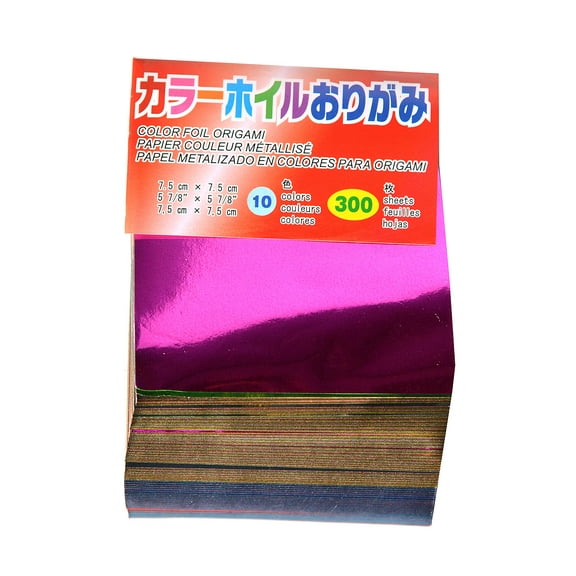 Origami Paper 3 in. x 3 in., assorted foil, 300 sheets (pack of 3)