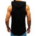 thumbnail image 4 of ZZwxWA Mens Tank Top, Mens Hooded Tank Tops Bodybuilding Muscle Cut Off T Shirt Sleeveless Gym Training Hoodies Workout Athletic Tee up to 45% Off, 4 of 5
