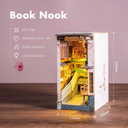 ROBOTIME　さくら電車【TGB01】Rolife　DIYブックヌック（組立キット）（日本正規品）本棚のすき間に作る秘密の世界