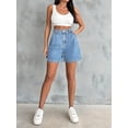 thumbnail image 5 of EMMIOL Women's High Waisted Wide Leg Denim Shorts Stretchy 2026 Summer Casual Jean Shorts with Pockets Trendy Loose Fit Y2K Streetwear, 5 of 10