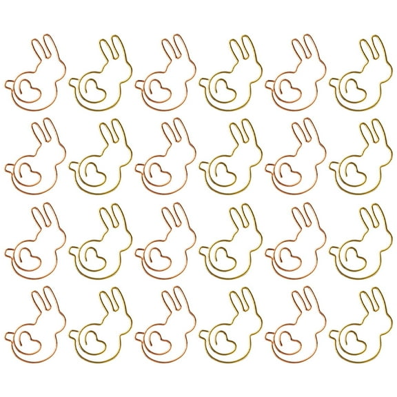WHAMVOX 30Pcs Cute Bunny Paper Clips Multi-use Paper Clips Small Bunny Paper Clips Office Document Paper Clips