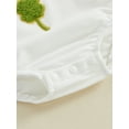 thumbnail image 6 of Toddler Baby  Romper, Long Sleeve Crew Neck Embroidery Letters Shamrock Bodysuit Clothes for Girls Boys, 6 of 7