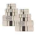 thumbnail image 2 of BNM Zero Twist Cotton Floral 12 Piece Towel Set, Ivory, 2 of 19