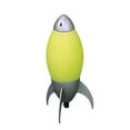 thumbnail image 2 of 10.5" Tall Acrylic Kids Table Lamp, Rocket Ship design, Yellow, 2 of 2