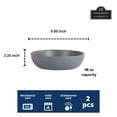 thumbnail image 2 of 10 Strawberry Street Wazee Matte 9"/48oz Serving Bowl, Set of 2, Charcoal, 2 of 5