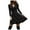 Black, variant on Lovzfmll Cocktail Dresses for Women, Women V Neck Manches Long Sleeve Robe Female Retro Elegant Party Culb Dress Green L