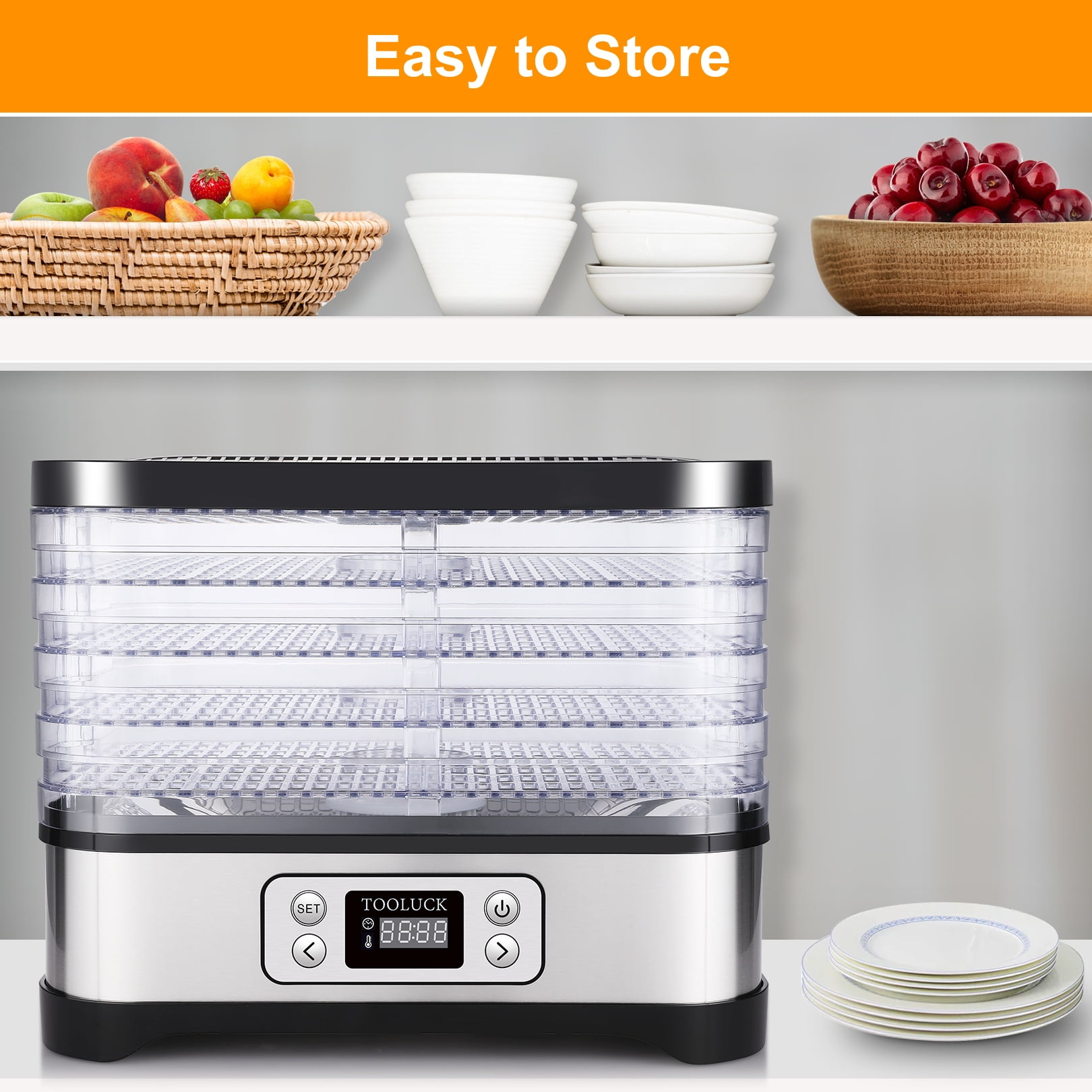 DELLA Deluxe Food Dehydrator Meat or Beef Jerky Maker, Fruit & Vegetable  Dryer with 11 Slide Out Tray & Transparent Door - Bed Bath & Beyond -  24249852
