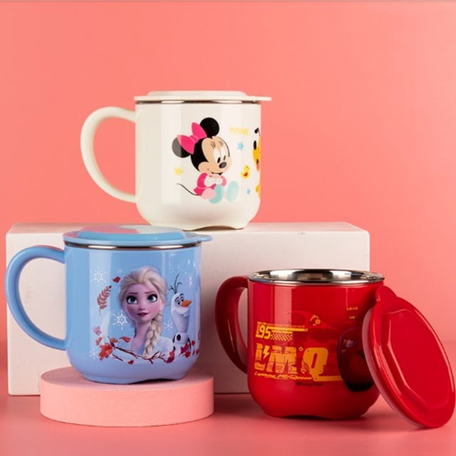 Disney princesa Elsa Mickey Blancanieves princesa enredada Anime taza de agua para niños adolescentes regalos de navidad 316 inoxidable