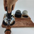 thumbnail image 2 of Wood Universal Portafilter Holder Tamper Stand Distributor Organizer Coffee Tool, 2 of 9