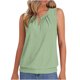 thumbnail image 3 of Blusas,Camiseta sin mangas lisa con escote en V y abertura para mujer, diseño de ojales bordados, corte holgado, poliéster, ropa informal de verano, sopatenor, 3 of 9
