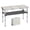 White, variant on HarmonyStrings Small Folding Table Portable 3FT Aluminum Foldable Camping Table for Picnic Card Table with 3 Adjustable Height & Carry Handle for Outdoor Indoor Hiking Camp BBQ Beach-White