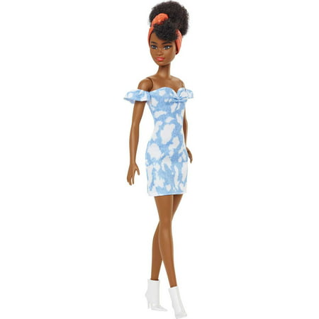 Barbie Fashionistas Doll #185 - Off-shoulder Bleached Denim Dress