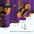 thumbnail image 6 of Retro Horror Themed Artwork Cute Ghost Pumpkin Illustration Waterproof Curtain,72x72in Shower Curtain, 6 of 6