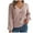 Pink, variant on Herrnalise Women's Cable Cropped Sweater Long Sleeve Crewneck Pullover Knit Jumper Top Gray,S
