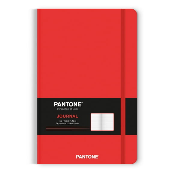 Pantone OFFICIAL Festive Red | 5.25x8.25" Lined Compact Journal | Non-Dated | BrownTrout
