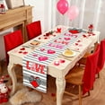 thumbnail image 4 of Lilixerw 13x71 Inch Valentine's Day Love Heart Pattern Table Runner,Anti-Slip Non-Pilling Table Mat,Polyester Fabric Tablecloth with Romantic Print for Wedding Anniversary Dining Decor,Pink, 4 of 6