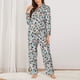 thumbnail image 2 of Fotbe Mallard Ducks Wild Birds1 Conjunto de Pijama de Manga Larga para Mujer con Estampado, Ropa de Dormir de 2 Piezas, Conjunto de Casa Suave y Cómodo con Bolsillos-Medium, 2 of 7
