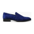 thumbnail image 2 of Men's Stacy Adams Saunders Debossed Velour Slip On Comfort Shoes Royal 25581-432, 2 of 7