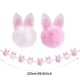 thumbnail image 3 of Creatine Easter 8.2ft Easter Bunny Banner Easter Banner For Mantle Fireplace Room Hanging, 3 of 6