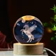 thumbnail image 3 of Lámpara de bola de cristal con forma de Papá Noel y galaxia, luz LED nocturna USB, decoración navideña 2024 para el hogar, regalo de Año Nuevo, 3 of 5