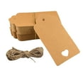 thumbnail image 3 of 100 Kraft Paper Label Cards, 100 Hemp Ropes Clearance! 100Pcs /Set Kraft Paper Tags Tags With String Gift Tags for Wedding Bridal Shower Gift Tags/Kraft Tags With Cut Strings for Gifts Crafts &, 3 of 9