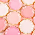 thumbnail image 4 of Pink Party Plates Valentines Day Gradient Pink Dessert Paper Plates 7inch Gold Foil Scalloped Edge Disposable Cake Plates for Christmas Birthday Bridal Baby Shower Party Supplies (24), 4 of 4