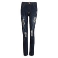 thumbnail image 3 of Fortune Men Stretch Skinny Ripped Jeans Ripped Trousers Distressed Denim Pants, 3 of 5