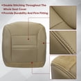 thumbnail image 2 of Kojem Seat Covers Leather Compatible with 2000 2001 Ford Excursion Limited XLT - Passenger Bottom Side, Tan, 2 of 14