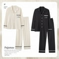 thumbnail image 1 of Pijamas de pareja Pijamas de primavera y otoño Pijamas de mujer de manga larga Ropa de hogar fresca para hombre y mujer, 1 of 4
