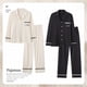 thumbnail image 2 of Pijamas de pareja Pijamas de primavera y otoño Pijamas de mujer de manga larga Ropa de hogar fresca para hombre y mujer, 2 of 5