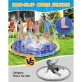 thumbnail image 2 of Splash Pad for Kids and Dogs, 110'' Non-Slip Sprinkler Mat 0.5mm Thickened Durable and Foldable Large Pool Summer Fun Outdoor Toys for Dogs and Toddlers Age, 2 of 8