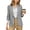 Gray, variant on Giftesty Open Front Jacket Women 3/4 Ruched Sleeve Blazer, Business Casual Lapel Work Suit Jacket with Pockets