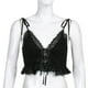 thumbnail image 2 of Verano camisetas sin mangas para las mujeres Tops sexy de de verano para mujer, correas para el pecho, chalecos con costuras de encaje hueco, cinturones interiores umbilicales expuestos, (Black, S), 2 of 6