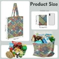 thumbnail image 2 of Boho Chic Canvas Tote Bag – Vintage Floral Tribal Pattern Reusable Grocery Bag, Abstract Geometric Earthy Aesthetic Shopping Bag for Women, Hippie & Artistic Lifestyle, 2 of 7