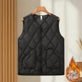 thumbnail image 2 of Htigea Women's Quilted Vest Lightweight Zip Up Padded Gilet Fall Solid Sleeveless Jackets with Pockets Black XXL, 2 of 4