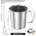 thumbnail image 5 of Ihvewuo Stainless Steel Measuring Cup Metal Measuring Cup with Handle and Pour Lip (2Marking Including ML/Ounce Scale) Include a Stirring Spoon 32 Ounces (4Cup 1000 ML), 5 of 11