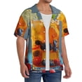 thumbnail image 2 of Pofeuu Refreshing Fruit Infused Drinks Print Mens Casual Short Sleeve Shirts Beach Summer Spread Collar Pocket Tops Men's Casual Short-sleeved Shirt-3X-Large, 2 of 5